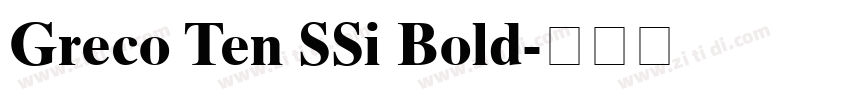 Greco Ten SSi Bold字体转换